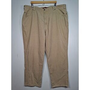 626 Blue Men's Khaki Chino Pants 46x30 Tan Khaki Straight Leg 100% Cotton Casual
